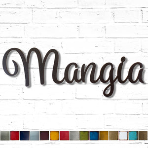 Mangia sign - Metal Wall Art Home Decor - Price Difference to Upgrade to the 30" version