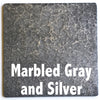 Marbled Gray and Silver sample piece - 3" x 3" Metal Art Color Swatch - Handmade in the USA - FREE SHIPPING