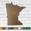 Minnesota map metal wall art home decor handmade by Functional Sculpture LLC