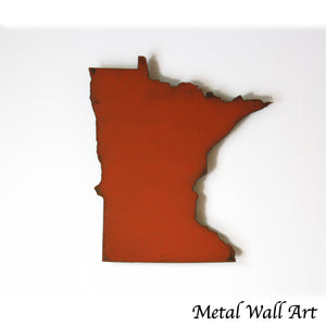 Minnesota - Metal Wall Art Home Decor - Handmade in the USA - Choose 10", 16" or 22" Tall - Choose your Patina Color! Choose any state - FREE SHIP
