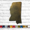 Mississippi map metal wall art home decor handmade by Functional Sculpture LLC