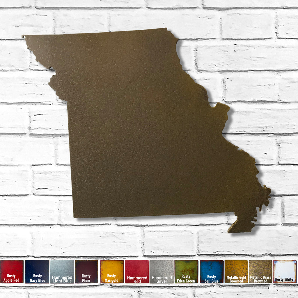 Missouri - Metal Wall Art Home Decor - Made in the USA - Choose 10", 16" or 22" Wide - Choose your Patina Color! Choose any state - FREE SHIP