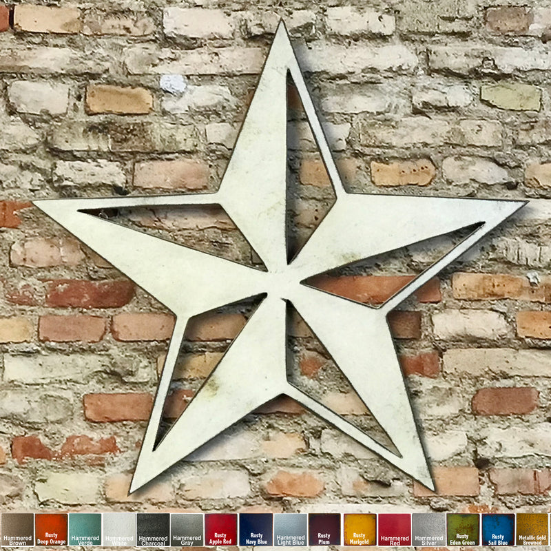 Nautical Star - Metal Wall Art Home Decor - Handmade in the USA - Choose 11