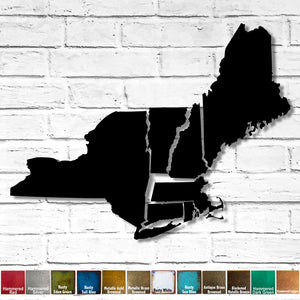 Custom Order - New England States measuring 50" x 72" when hung together as shown - Finished in Rusty White