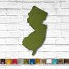 New Jersey map metal wall art home decor handmade by Functional Sculpture LLC