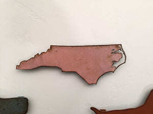 North Carolina - Metal Wall Art Home Decor - Handmade in the USA - Choose 12", 17" or 24" Wide - Choose your Patina Color! Choose any state FREE SHIP