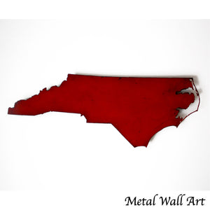 North Carolina - Metal Wall Art Home Decor - Handmade in the USA - Choose 12", 17" or 24" Wide - Choose your Patina Color! Choose any state FREE SHIP