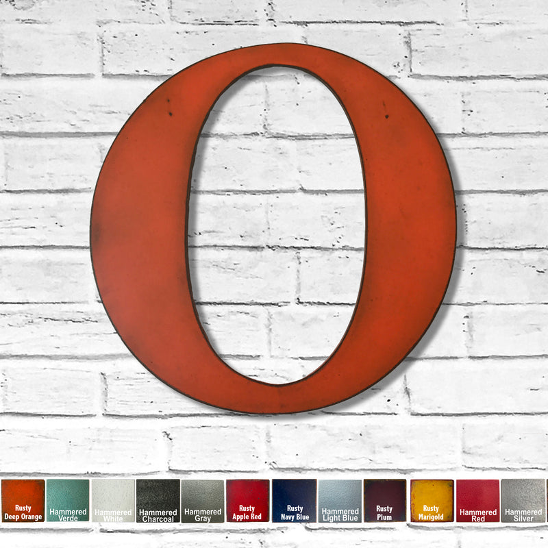 Letter O with KEYHOLE STANDOFFS - Metal Wall Art Home Decor - Made in the USA - Measures 30