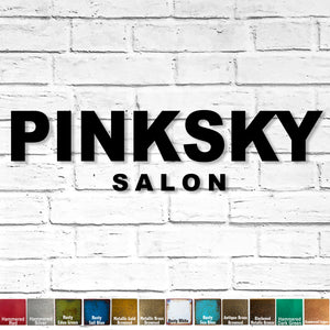 Custom Order for L - PINKSKY (72 X 12) SALON (26 X 4) - Finished in Hammered Charcoal