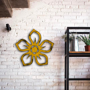 Pinwheel Flower 5 Petals - Metal Wall Art Home Decor - Handmade in the USA - Choose 12", 17" or 23" Wide, Choose a Patina Color - Free Ship