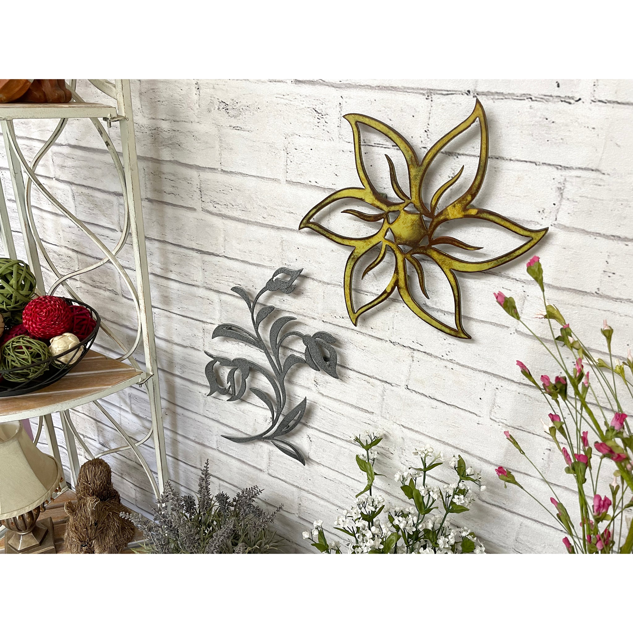 Pinwheel Flower - Metal Wall Art Home Decor - Handmade in the USA ...