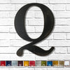Letter Q - Metal Wall Art Home Decor - Made in the USA - Choose 10", 12" or 16" Tall - Choose your Patina Color! Choose any letter - Free Ship