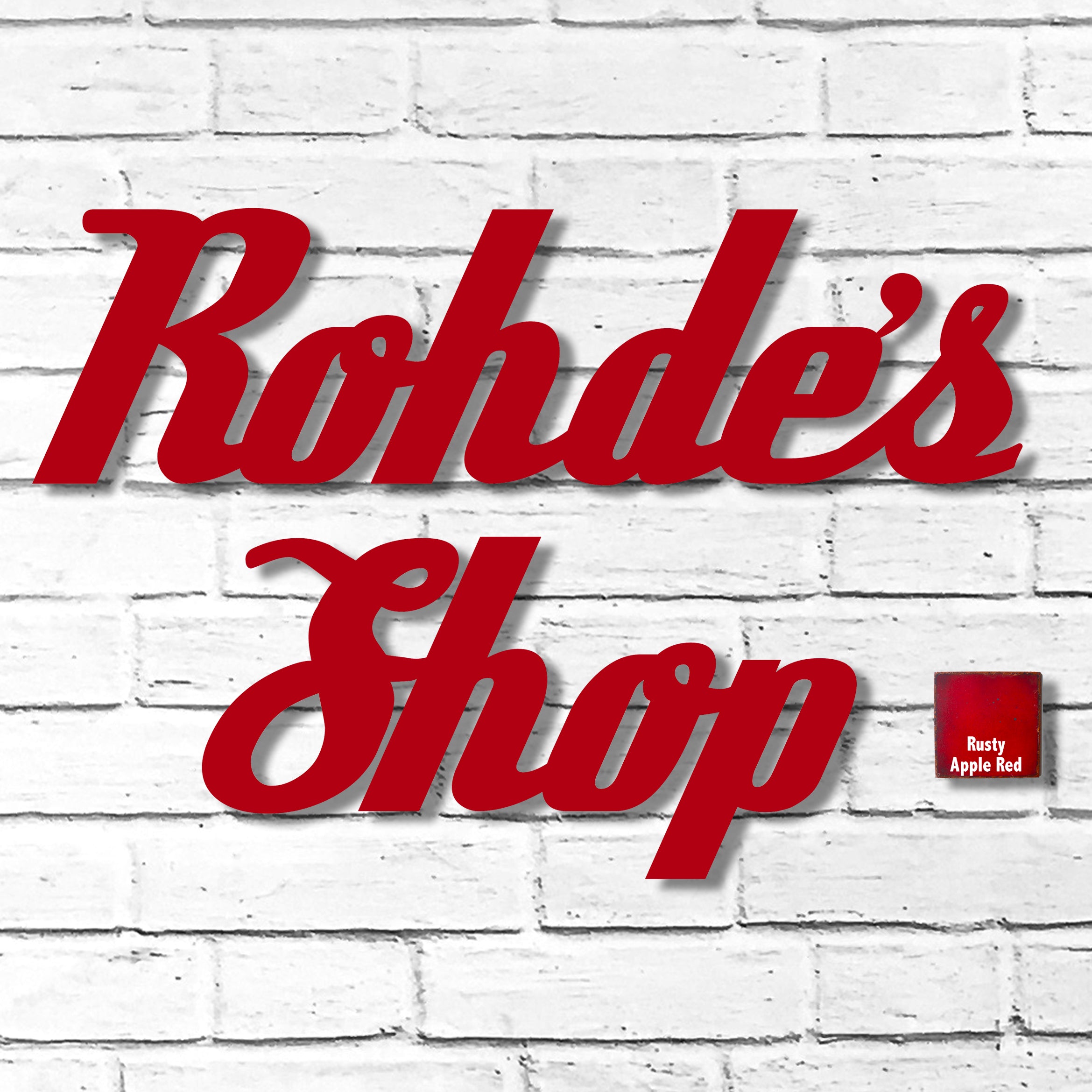 Custom Order - Rohde's Shop - Finished in Rusty Apple Red - Metal Wall Art Home Decor