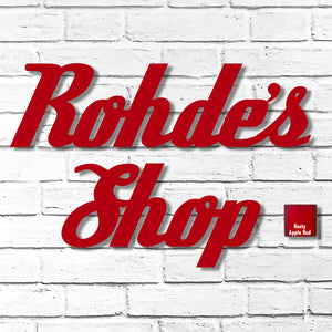 Custom Order - Rohde's Shop - Finished in Rusty Apple Red - Metal Wall Art Home Decor