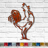 Rooster Calling - Metal Wall Art Home Decor - Handmade in the USA - Choose 12", 17" or 23" Tall, Choose your Patina Color - Free Ship