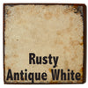 Rusty Antique White Metal Sample piece - 3" x 3" Metal Art Color Swatch - Handmade in the USA - FREE SHIPPING