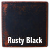 Rusty Black Metal Sample piece - 3" x 3" Metal Art Color Swatch - Handmade in the USA - FREE SHIPPING