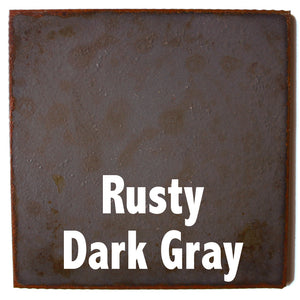 Rusty Dark Gray Sample piece - 3" x 3" Metal Art Color Swatch - Handmade in the USA - FREE SHIPPING