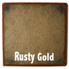 Rusty Gold Sample piece - 3" x 3" Metal Art Color Swatch - Handmade in the USA - FREE SHIPPING