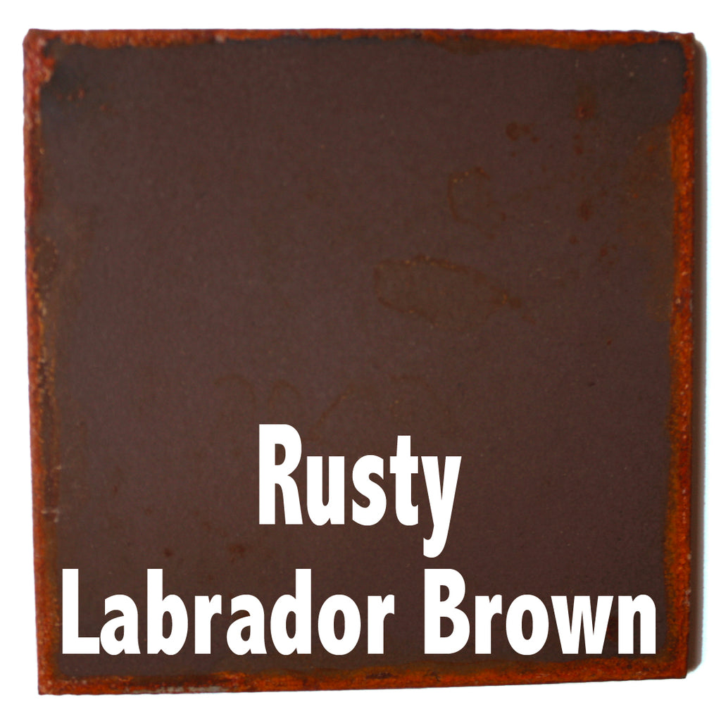 Rusty Labrador Brown Sample piece - 3" x 3" Metal Art Color Swatch - Handmade in the USA - FREE SHIPPING