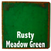 Rusty Meadow Green Sample piece - 3" x 3" Metal Art Color Swatch - Handmade in the USA - FREE SHIPPING