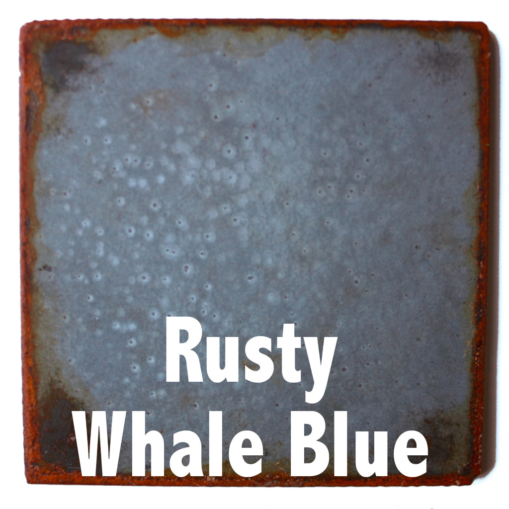 Rusty Whale Blue Metal Sample piece - 3" x 3" Metal Art Color Swatch - Handmade in the USA - FREE SHIPPING