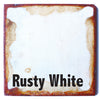 Rusty White Metal Sample piece - 3" x 3" Metal Art Color Swatch - Handmade in the USA - FREE SHIPPING