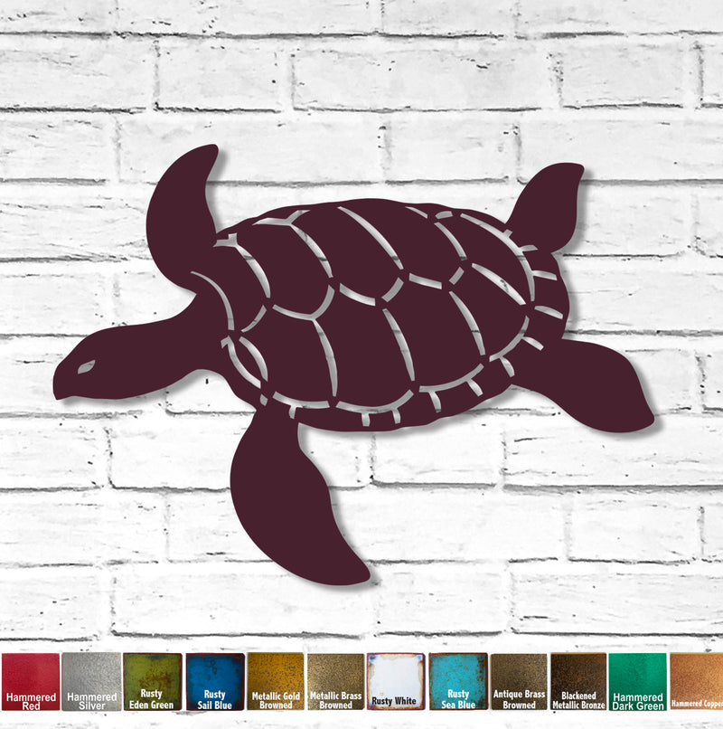 Sea Turtle - Metal Wall Art Home Decor - Handmade in the USA - Choose 12