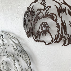 Shih Tzu - Metal Wall Art Home Decor - Handmade in the USA - Choose 11", 17" or 23" Wide - Choose your Patina Color - Free Ship
