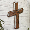 Wooden Look Cross - Metal Wall Art Home Decor - Made in the USA - Choose 17", 23" or 30" Tall - Choose your Patina Color
