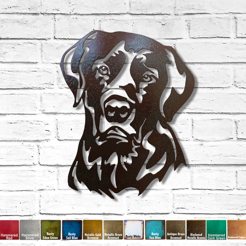 Labrador Retriever Bust - Metal Wall Art Home Decor - Handmade in the USA - Choose 11