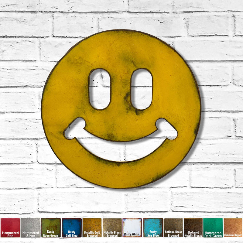 Smiley Face - Metal Wall Art Home Decor - Handmade in the USA - Choose 15
