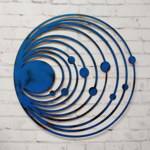Solar System Piece - Metal Wall Art Home Decor - Handmade in the USA - Measures 30" x 30", Choose your Patina Color - Free Ship