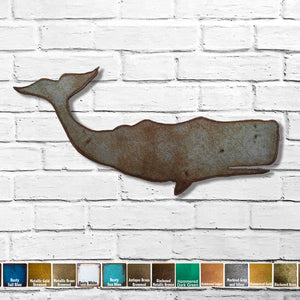 Sperm Whale metal wall art home decor cutout handmade by Functional Sculpture llc