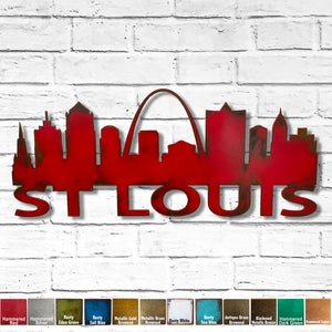 St. Louis Skyline - Metal Wall Art Home Decor - Made in the USA - Choose 23", 30" or 40" Wide - Choose your Patina Color - Hanging Cityscape - Free Ship