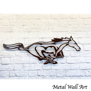 Mustang horse metal wall art home decor cutout handmade by Functional Sculpture llc