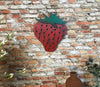 Strawberry - Metal Wall Art Home Decor - Handmade in the USA - Choose 8", 12" or 17" Tall