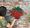 Strawberry - Metal Wall Art Home Decor - Handmade in the USA - Choose 8", 12" or 17" Tall