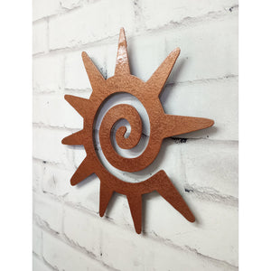 Sun Spiral - Metal Wall Art Home Decor - Handmade in the USA - Choose 12", 17" or 23", Choose your Patina Color - Free Ship