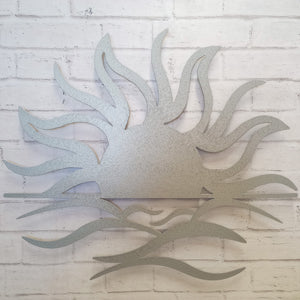 Sun and Waves - Metal Wall Art Home Decor - Handmade in the USA - Choose 17”, 23" or 30”, Choose your Patina Color - Free Ship