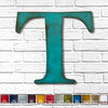 Letter T - Metal Wall Art Home Decor - Made in the USA - Choose 10", 12" or 16" Tall - Choose your Patina Color! Choose any letter - Free Ship