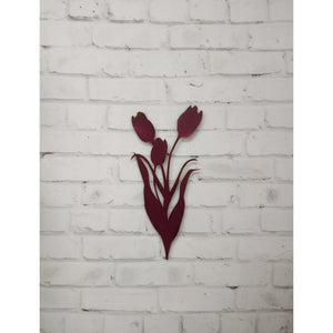 Tulips - Metal Wall Art Home Decor - Made in the USA - Choose 18", 24" or 30" Tall - Choose your Patina Color