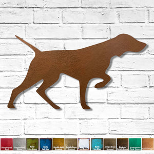Vizsla - Metal Wall Art Home Decor - Handmade in the USA - Choose 11", 17" or 23" Wide - Choose your Patina Color - Free Ship
