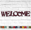 WELCOME sign - Horizontal - Metal Wall Art Home Decor - Handmade in the USA - Choose 24", 36" or 45" Wide - Choose your Patina Color - Free Ship
