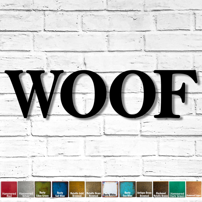 Letters WOOF - Metal Wall Art Home Decor - 12