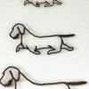 Wire haired Dachshund dog shaped metal wall art home decor cutout handmade by Functional Sculpture llc