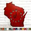 Wisconsin Metal Wall Art Clock - Collegiate Numbers - Home Decor - Handmade in the USA - Choose 16" or 23" tall, Choose Patina Color - Free Ship
