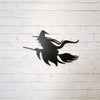 Witch on Broomstick - Halloween - Metal Wall Art Home Decor - Handmade in the USA - Choose 17", 23", or 30" Wide and Color