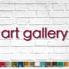 Custom Order - art gallery - Measures 16 feet wide when hung together - Finished in Rusty Magenta