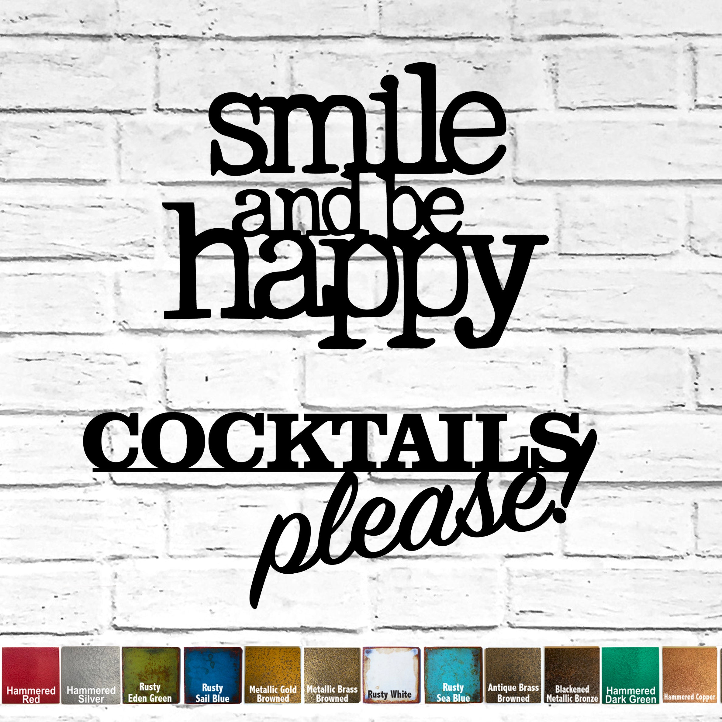 Custom Order - Two Signs / Different Finishes - No Standoffs - Metal Wall Art Home Decor